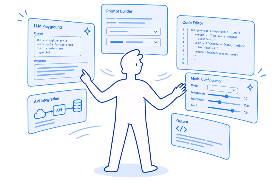 LLM & Web Dev illustration