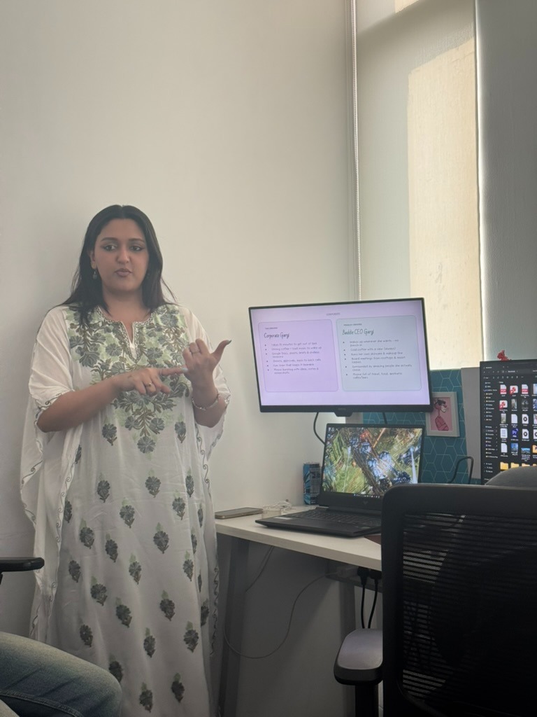 Team member presenting strategy